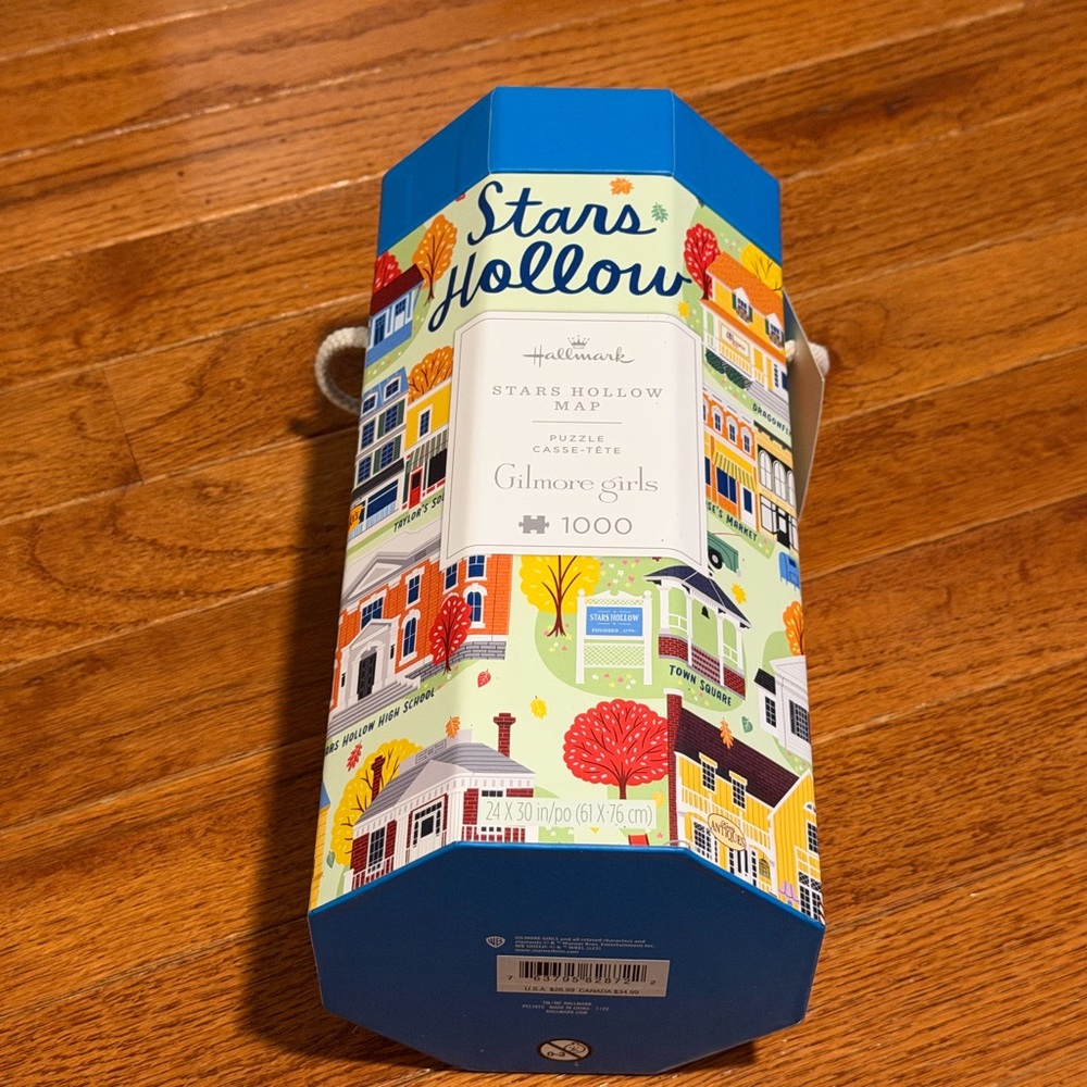 Hallmark Stars Hollow Map Puzzle Box - Blue, Yellow, Red, Green